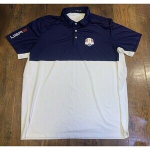 RLX Ralph Lauren Polo Shirt Men’s XL Blue USA Team Ryder Cup 2016 Golf